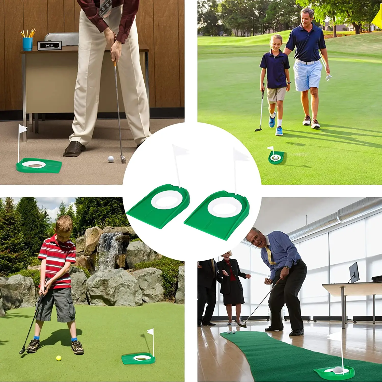 1Pcs Golf Putting Cup with Flag Plastic Golf Hole Training Aids for Kids Men Women Indoor Outdoor Home Office Garage Yard