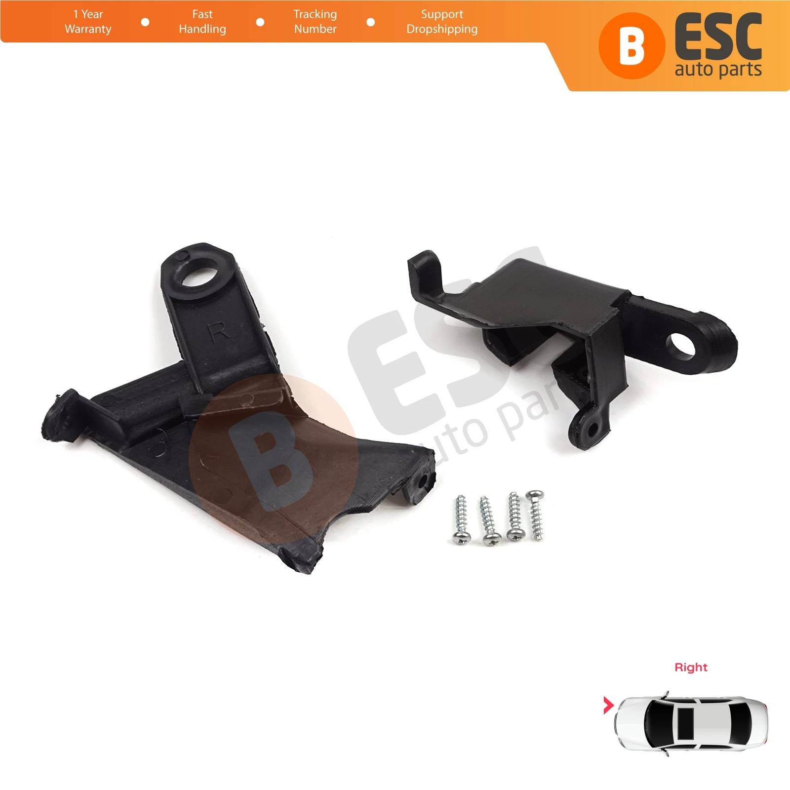 EHL23 Headlight Housing Repair Mount Bracket Tab Clips Kit Right Side for Toyota Corolla X E140 E150 Altis 2006-2010 8119412050