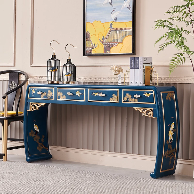 

Синий окрашенный журавль из массива дерева замечательный стол мебель прихожая