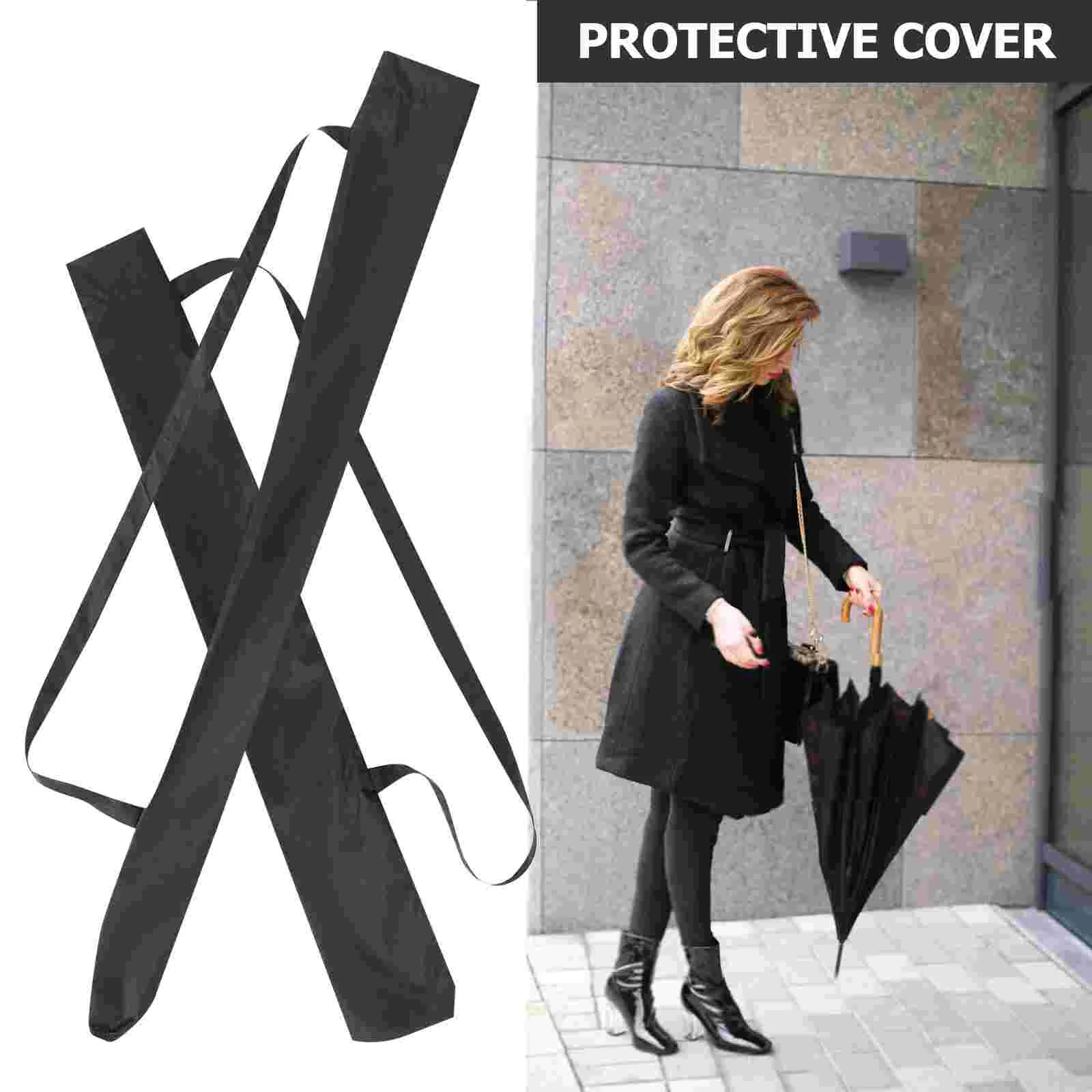 2 Pcs Umbrella Bag Cover Travel Tote Bags Storage Pouch Impact Cloth Rain with Straps