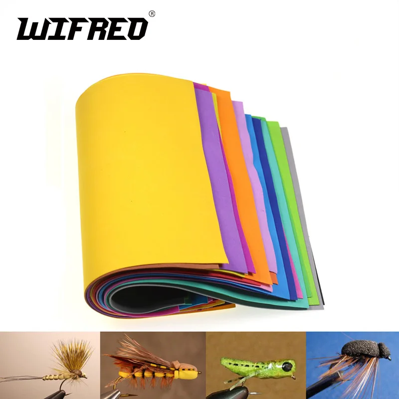 Wifreo 10PCS 24cm X 18cm Thin Fly Sheet Soft Foam 1mm Fly Tying & Craft Material Hoppers Ants and Beetles Flies Body Materials