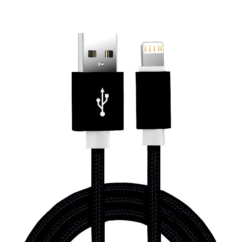 Original Fast USB Charging Cable for iPhone 14 8 7 6S Plus X XR XS 13 12 11 Pro Max SE Nylon Braided USB Charger Cord Data Cable