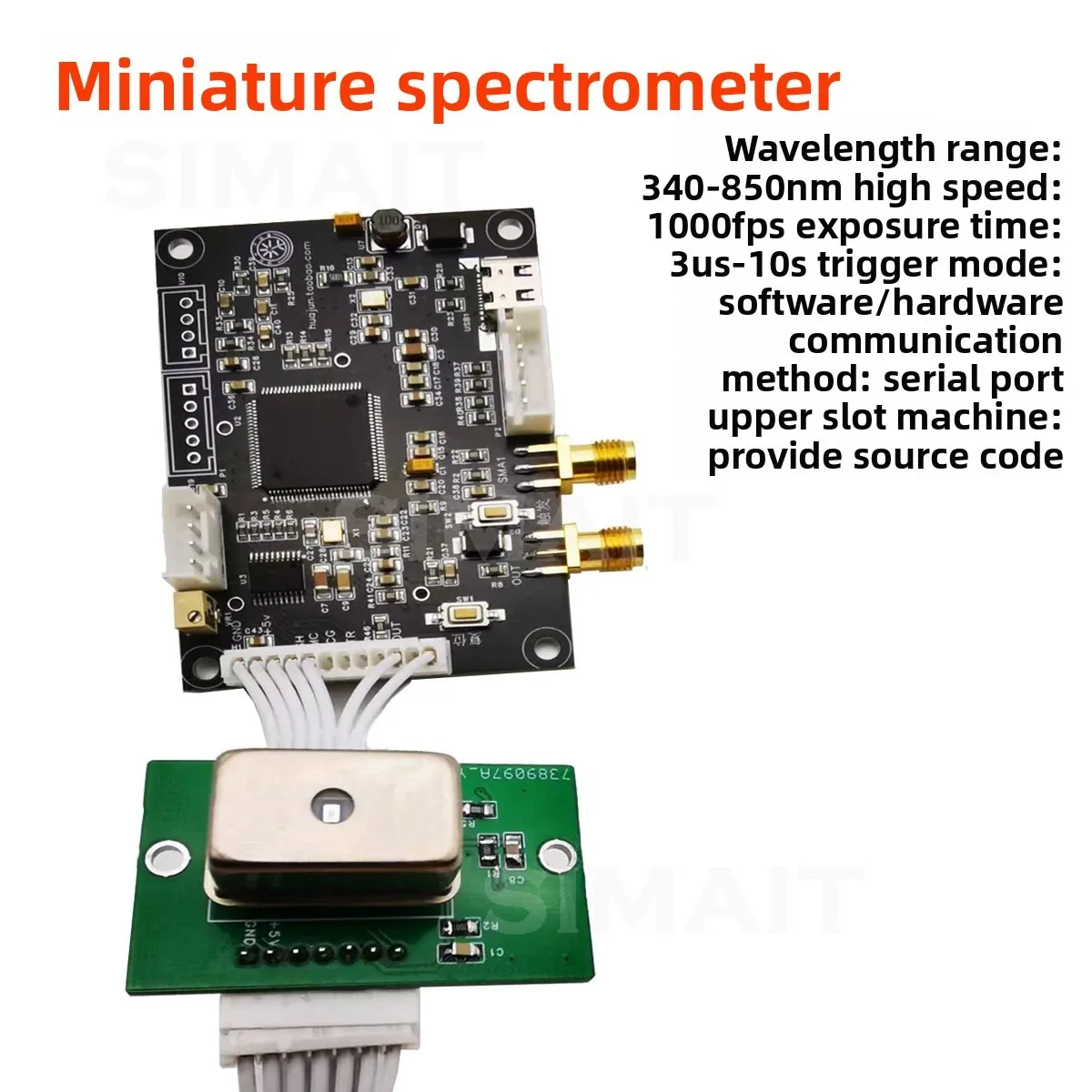 C12880 High-sensitivity ultra-micro spectrometer sensing module color recognition high-speed frame rate visible light