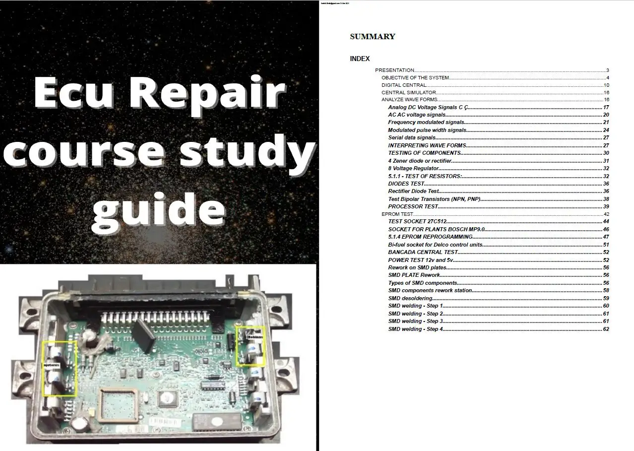 5 PCS ECU REPAIR Manuals Repairing Injection Modules in the Workshop DIESEL ELECTRONICS Study Guide Car Truck Diagnostic Tools