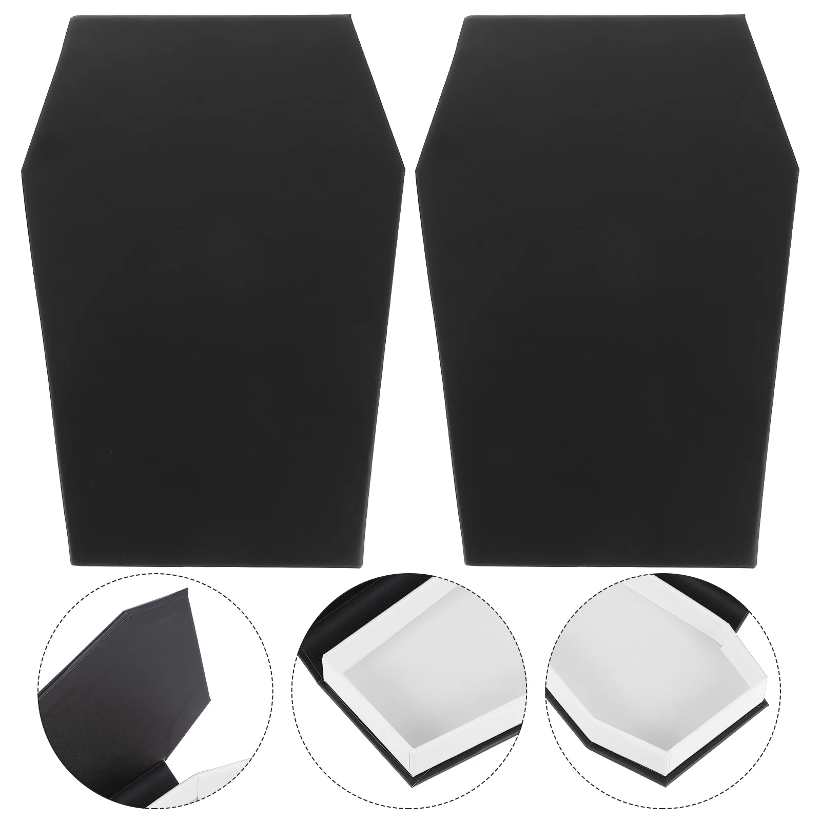 

2 Pcs Storage Boxes Halloween Coffin Treat Creepy for White Party Candy Containers