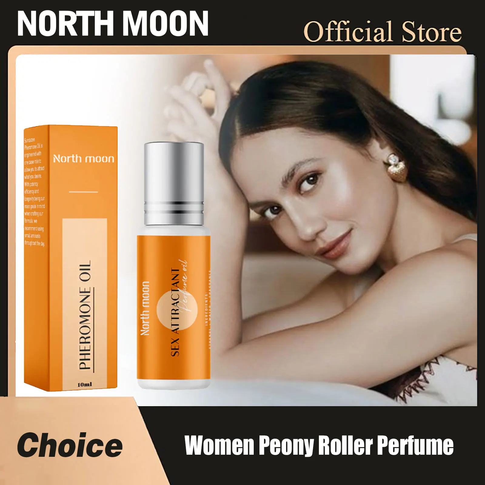 

North Moon Women Peony Roller Perfume Long Lasting Fresh Stimulating Flirting Glamour Dating Improve Attraction Pheromone Perfum