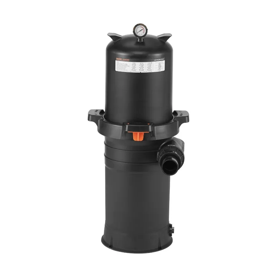 

200 sq.ft Cartridge Pool Filter Valve 9000 GPH Swimming Pool Filtration System