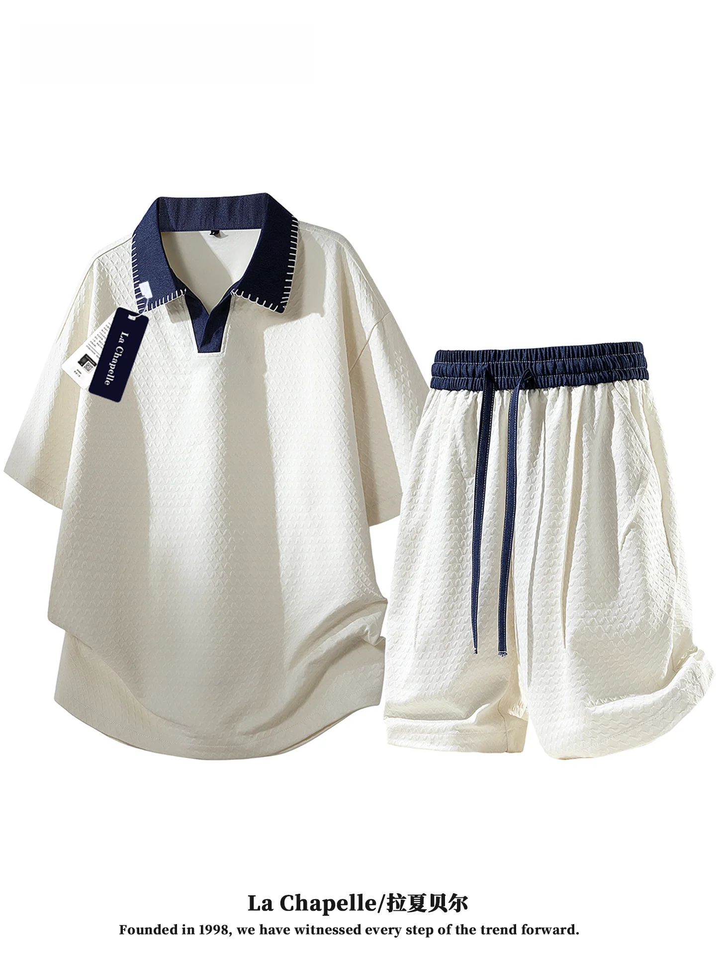 la-chapelle-Ete-2026-ensemble-decontracte-homme-en-soie-glacee-chemise-a-manches-courtes-et-short-cinq-quarts-en-fibre-de-polyester-pour-jeune-fabrique-en
