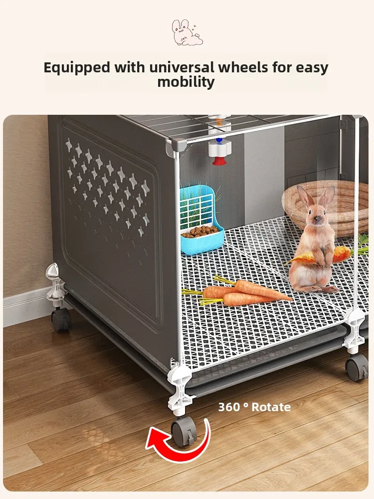 

special cage Household ornamental rabbit cage large space indoor special rabbit cage with tray ventilation