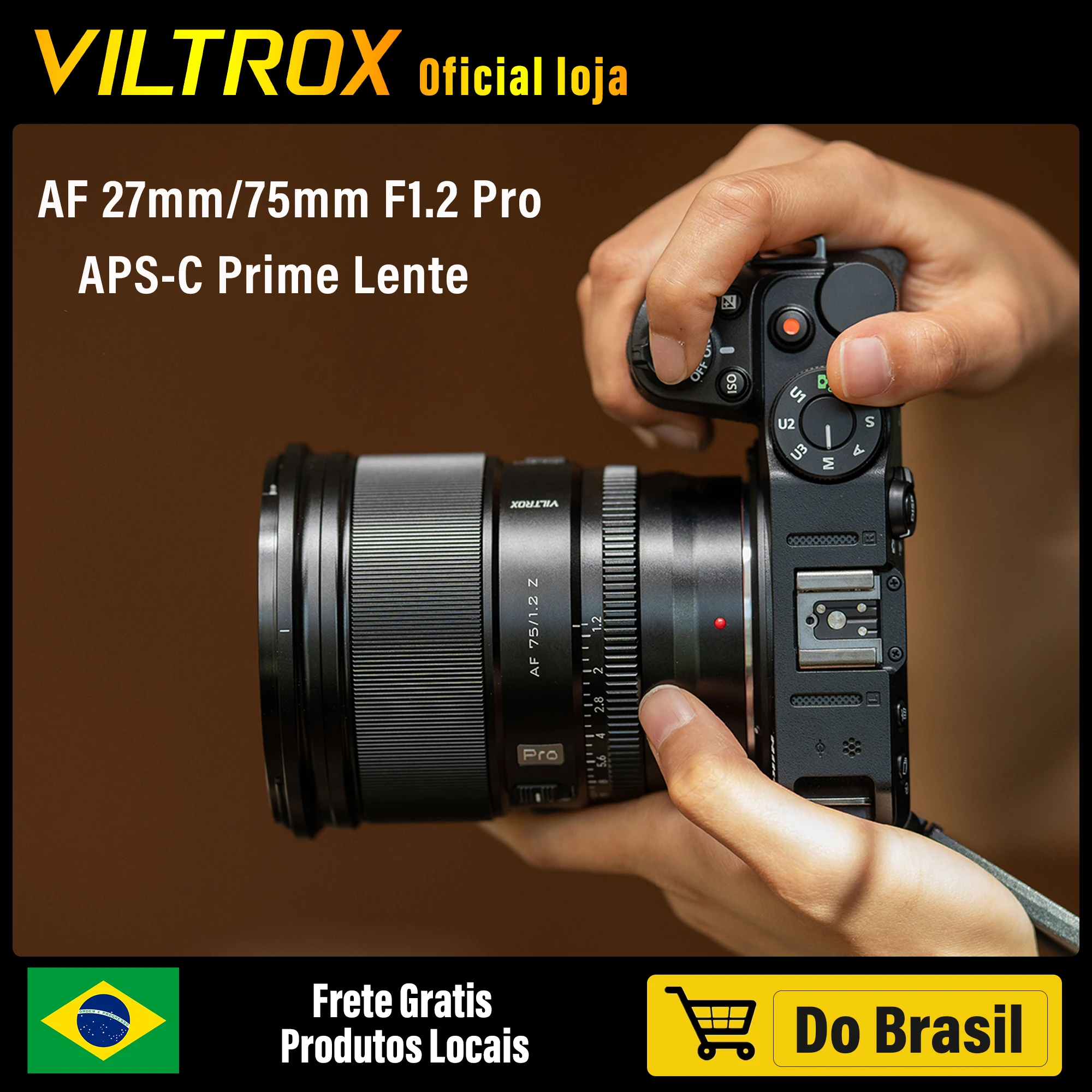 VILTROX 27mm 75mm f1.2 PRO Camera Lens Auto Focus Large Aperture for Fuji Sony Nikon APS-C Lens for Fujifilm X Lens Mount Camera