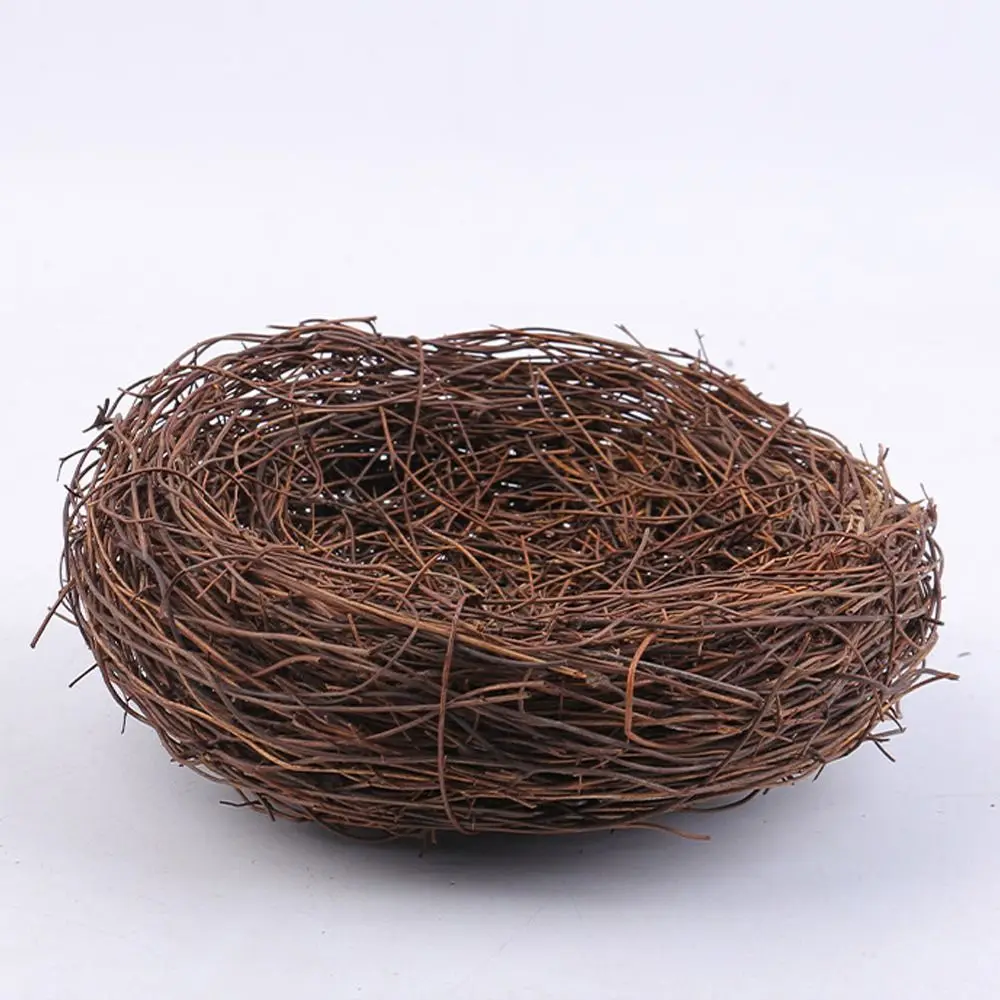 6-15cm Easter Artificial Bird Nest Handmade Exquisite Natural Rattan Nest DIY Craft Happy Easter Party Decoration