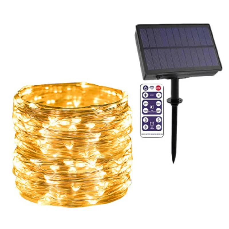 2022 Led Outdoor Waterproof Solar Outdoor Garland Solar Power Lamp Garden Lights Christmas Party Garden Solar Lamp Decoration