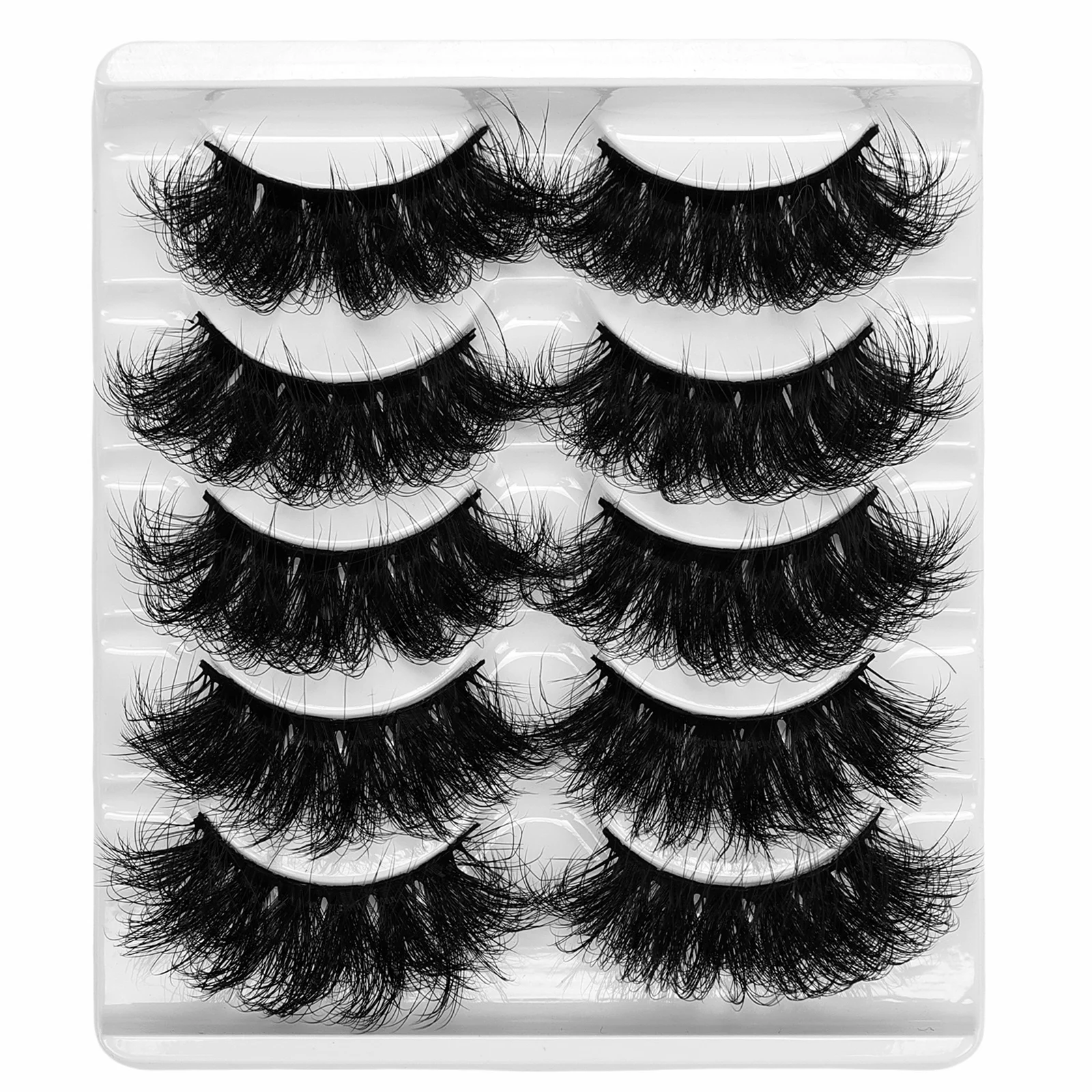 5 paia di ciglia ciglia finte visone ciglia soffici di visone a lunga durata volume drammatico estensione ciglia spesse lunghe