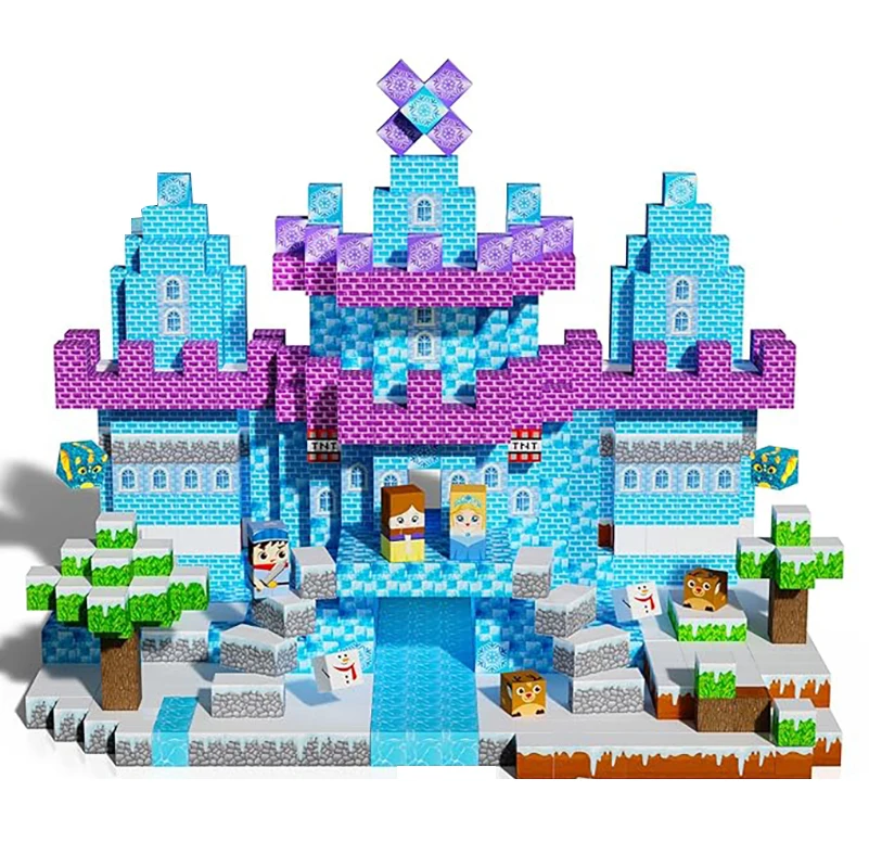 مجموعة واحدة من ألعاب البناء المغناطيسية الصغيرة متعددة الألوان مكونة من 100 قطعة. هذه الألعاب التعليمية للغاية التي تعزز التركيز