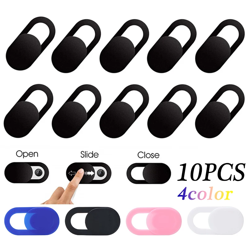 1-10Pcs Universal Webcam Cover Antispy Slider Plastic Camera Cover for IPad Web PC Laptop Macbook Tablet Lenses Privacy Sticker