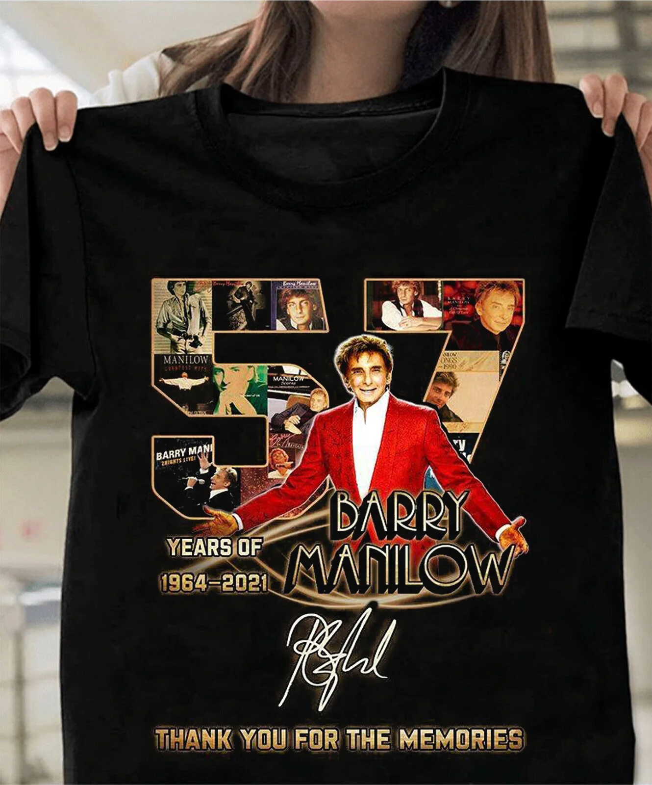 57 Years Anniversary Barry Manilow Gift For Fan S to 5XL T-shirt TMB1850