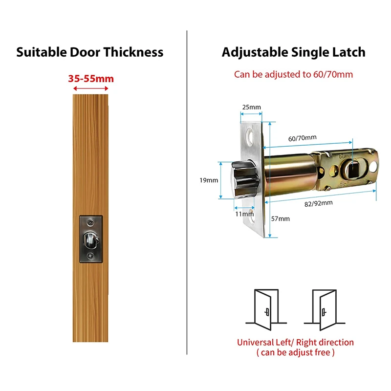 2024 Intelligent Product TUYA APP Anti-peep Passcode Smart Door Lock