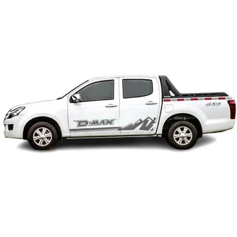 Pair Precut 4x4 Off Road Sport Body Side Skirt Waist Line Mountain Vinyl Decal Graphic Stickers for