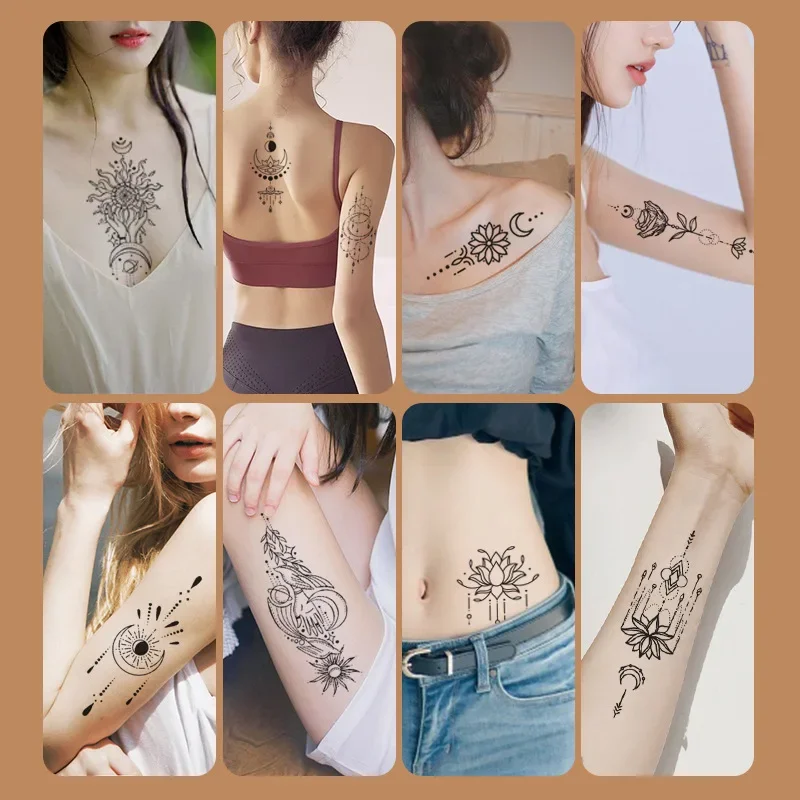 30pcs/set Tatuajes Temporales Sexy Fake Tattoo for Woman Hands Arm Body Waterproof Temporary Tattoos Tatouage Temporaire Femme