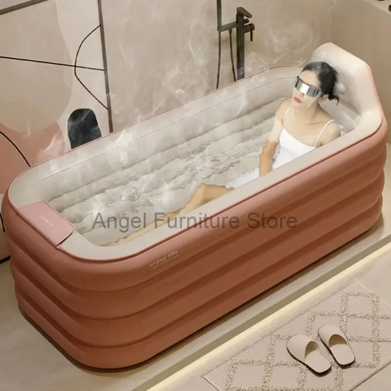 

Adult Portable Bathtub Folding Bath tub Bucket Body Sauna Shower Steam Inflatable Whirlpool Bathtub Simple Bathroom Supplies