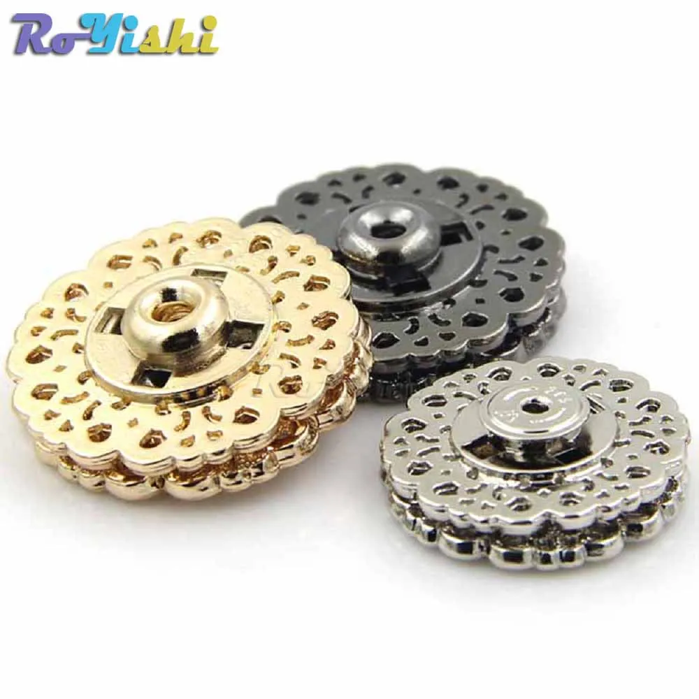 3pcs/pack Metal Snap Fasteners Clasps Button For Handbag Purse Wallet Craft Suit buckles Bags Parts Accessories