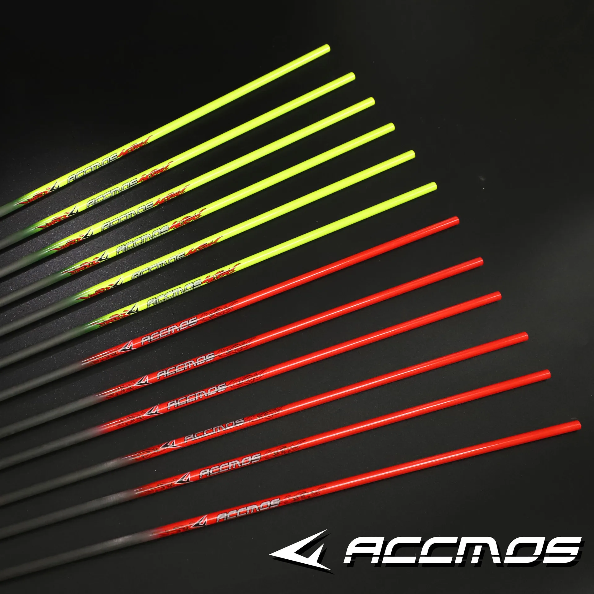 6/12pcs ACCMOS Arrow Shaft Pure Carbon Shafts 32inch ID 4.2mm for Archery Hunting/Shooting