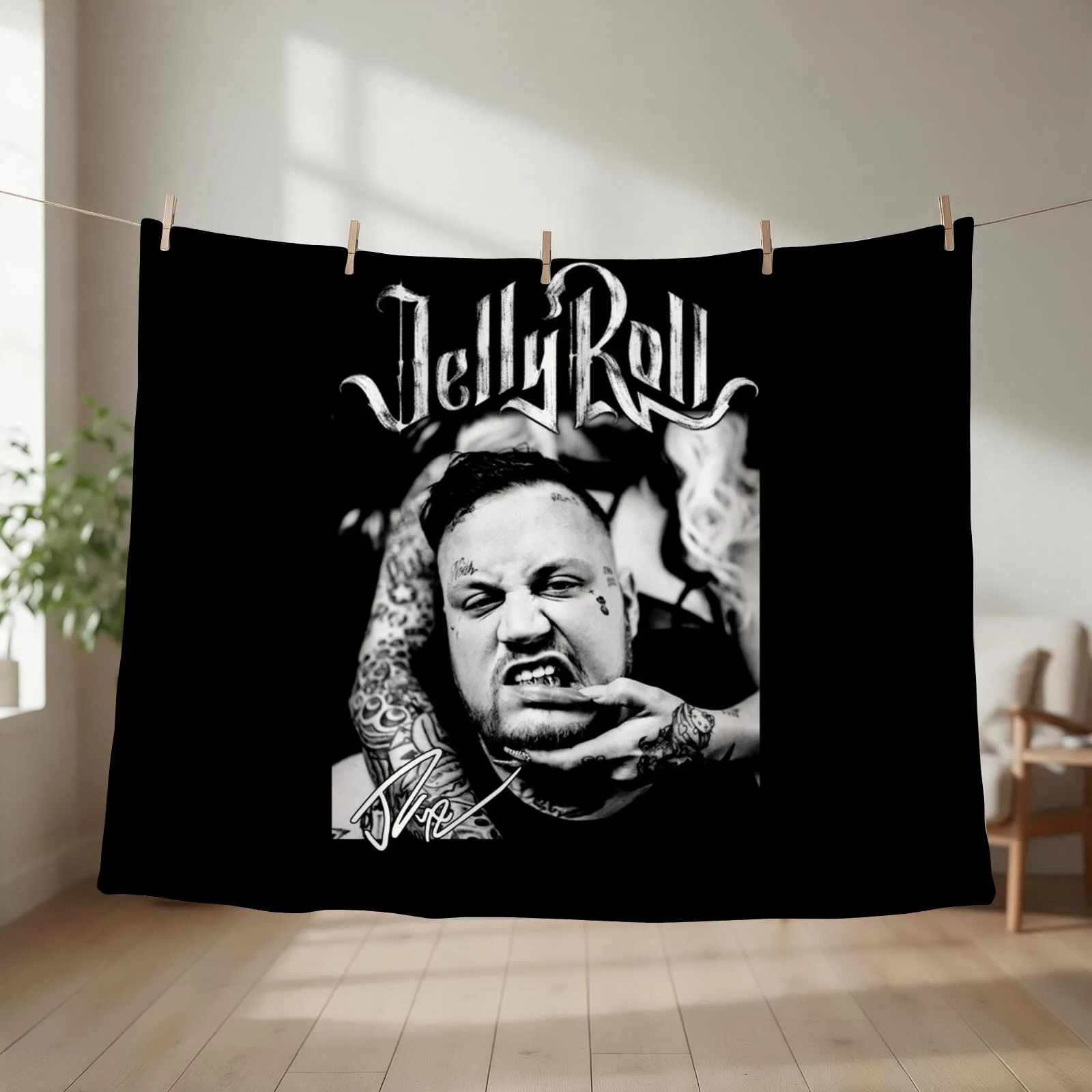 Jelly Roll Whitsit Chapel Singer Country Music Throw Blanket Sofas Comforter sofa bed Cute Blankets