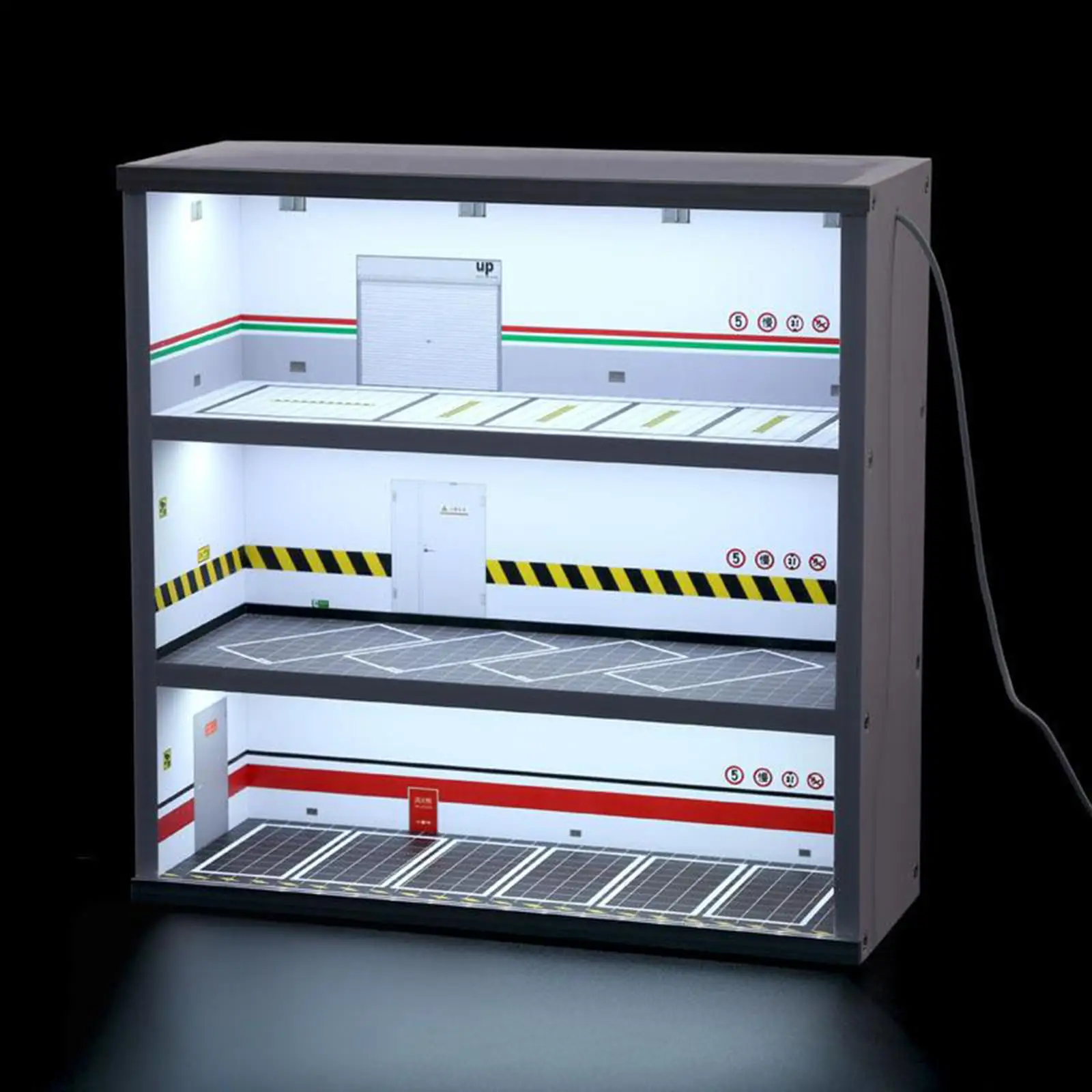 

1 64 Scale Diecast Car Display Case Diorama Parking Lot Vehicle Garage Stand for Miniature Models