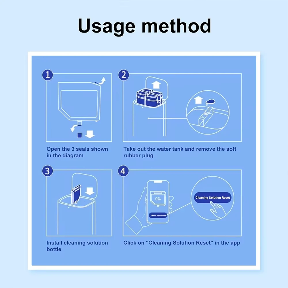 سائل التنظيف للمكنسة الكهربائية Dreame L10s Ultra /S10 /S10 PRO /S10 Plus، بدائل حل تنظيف المنظفات 300 مل