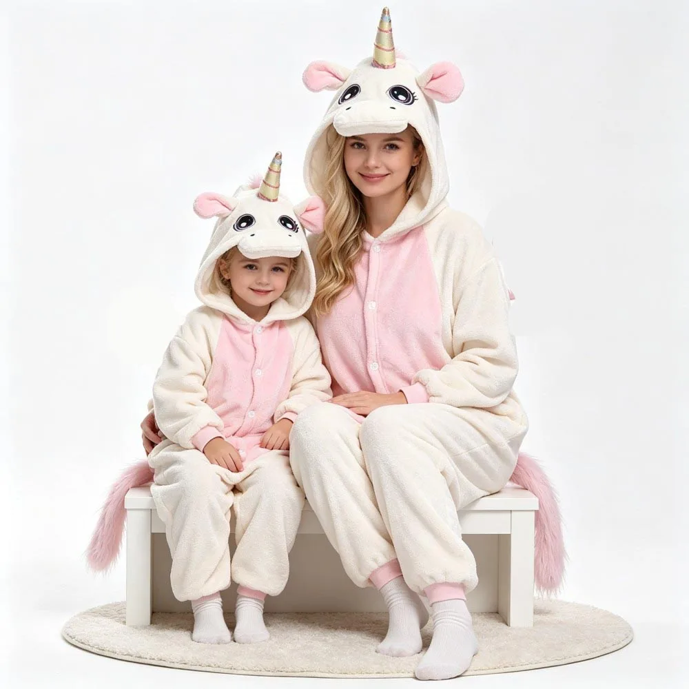 One Piece Hooded Pumpkin Kigurumi Oneises Halloween Cosplay Costumes Children Sleepwear Skeleton Unicorn Kids Pyjamas Jumpsuits