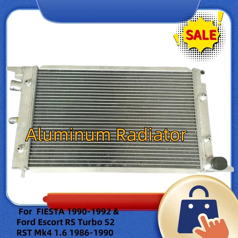 Radiador de aluminio más vendido para FIESTA 1990-1992 y Ford Escort RS Turbo S2 RST Mk4 1,6 1986-1990 refrigeradores 86 87 88 89 90 91 92