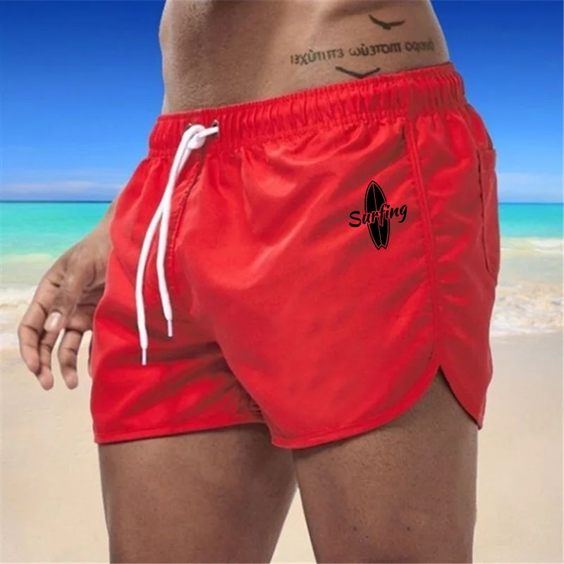 Summer Men\'s Casual Beach Shorts Swimming Trunks Surfing Outfits Vacation Shorts Fashionable Printed Men\'s Clothing 9 Colors