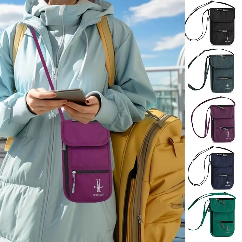 Unisex Nylon RFID Passport ID Bag Waterproof Multi-Functional ID Credit Card Holder Packet Travel