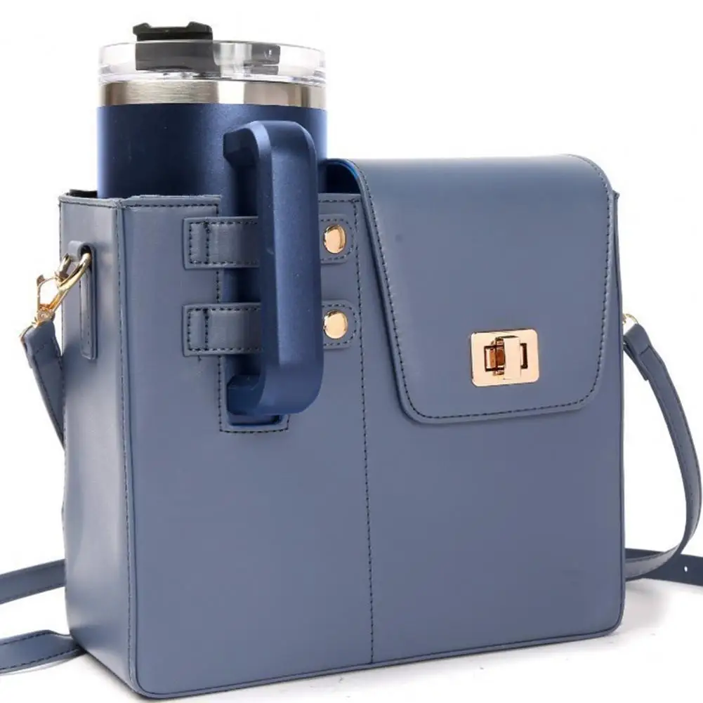 Crossbody Bag Adjustable Strap Crossbody Cup Holder Shoulder Bag Portable Water Bottle Carrier Purse for Outdoor Travel Women's