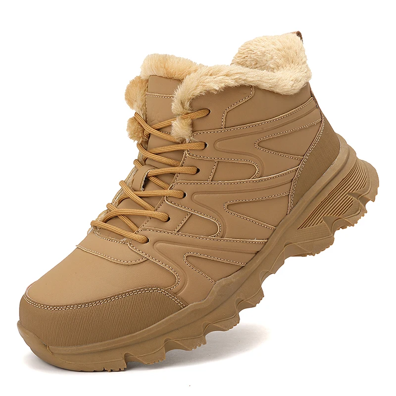 Large Size 47 Waterproof Outdoor Men Boots Comfortable Ankle Boots For Men Warm Winter Boots