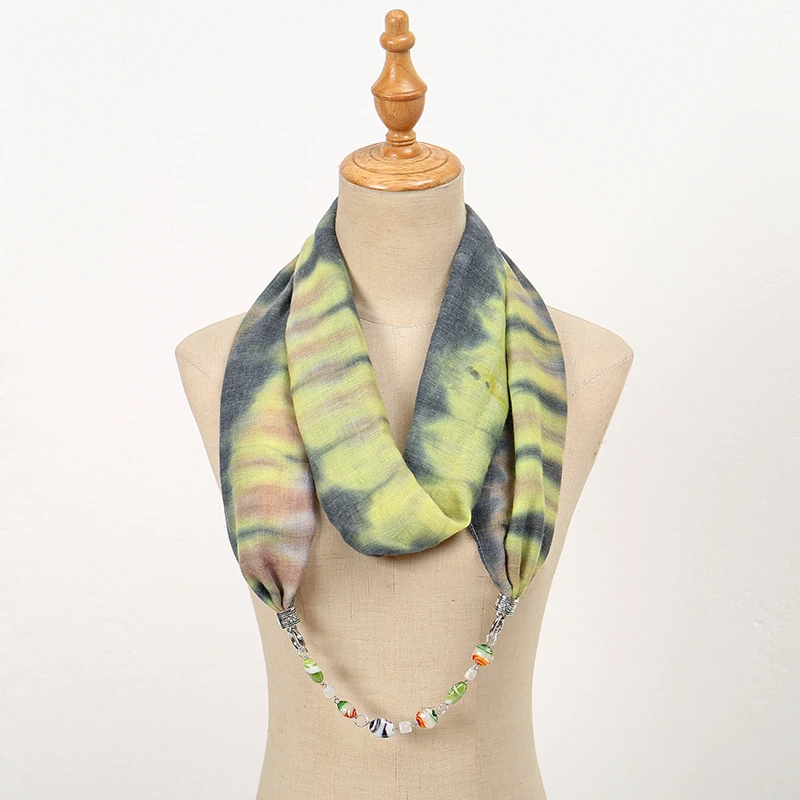 

2025 Female Bohemia Scarf Hijabs Female Statement Necklace Pendant Cachecol Foulard Accessories