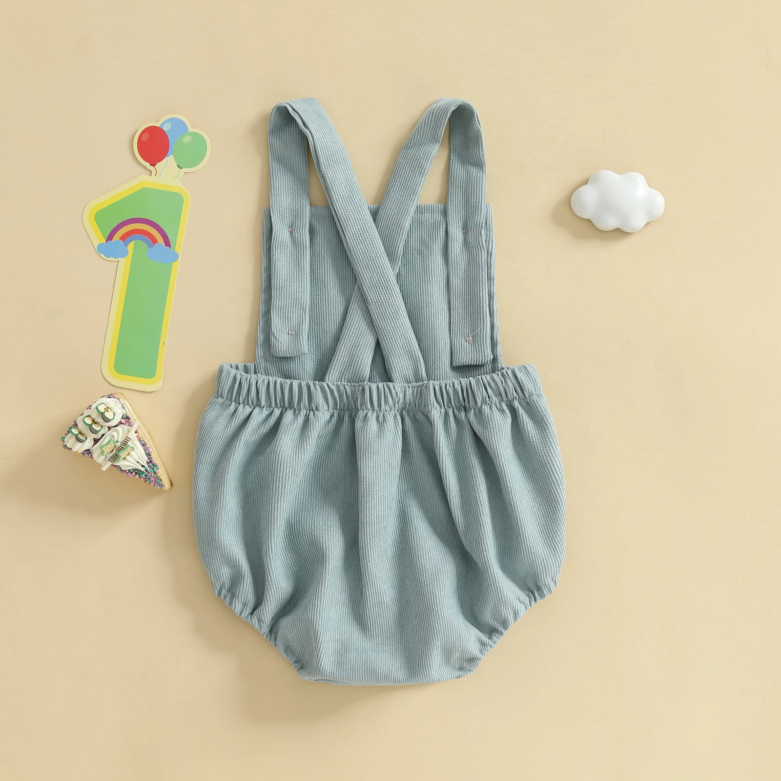 

Комбинезоны для маленьких мальчиков, вельветовые комбинезоны с медведем/планетом/солнцем/регби, пуговицы с вышивкой, без рукавов, одежда на первый день рождения, боди, комбинезоны