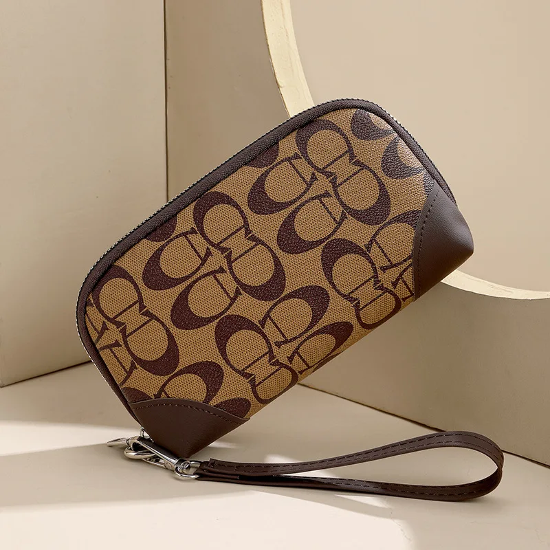 Elegant Floral Print Large Capacity Long Wallet For Women Double Zipper Handbag With Wrist Strap Mobile Phone Storage 2026 Ne... view 5