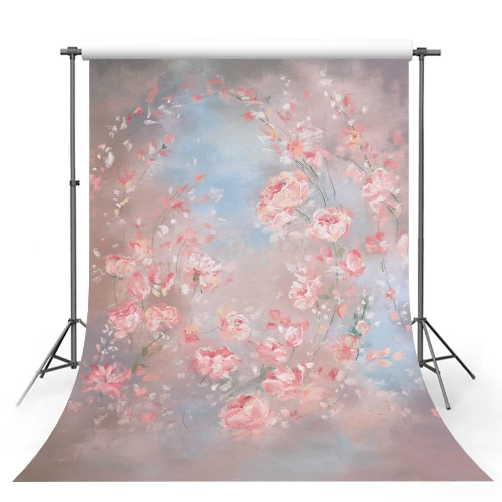 Mehofond-Retro Oil Painting Flower Backdrop para Fotografia, Textura abstrata, bebê, adulto, Arte Maternidade, Retrato, Photo Background