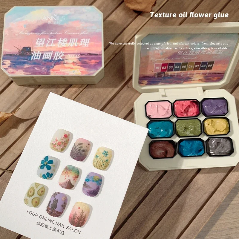 

9Colors Oil Paintting Gel Nail Art 3D Effect Drawing No Wipe Texture Gel Polish UV Nail Polish Lacquer Varnishes For Manicure