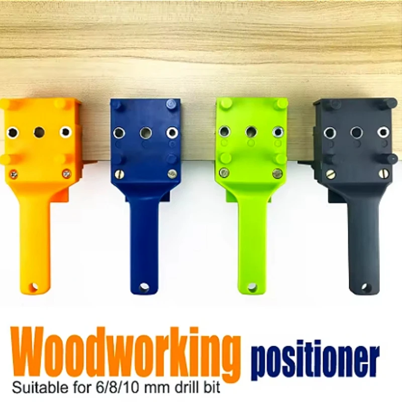 

Plastic Quick Wood Doweling Jig Handheld Pocket Hole Jig System 6 8 10mm Drill Bit Hole Puncher For Carpentry Dowel Joints