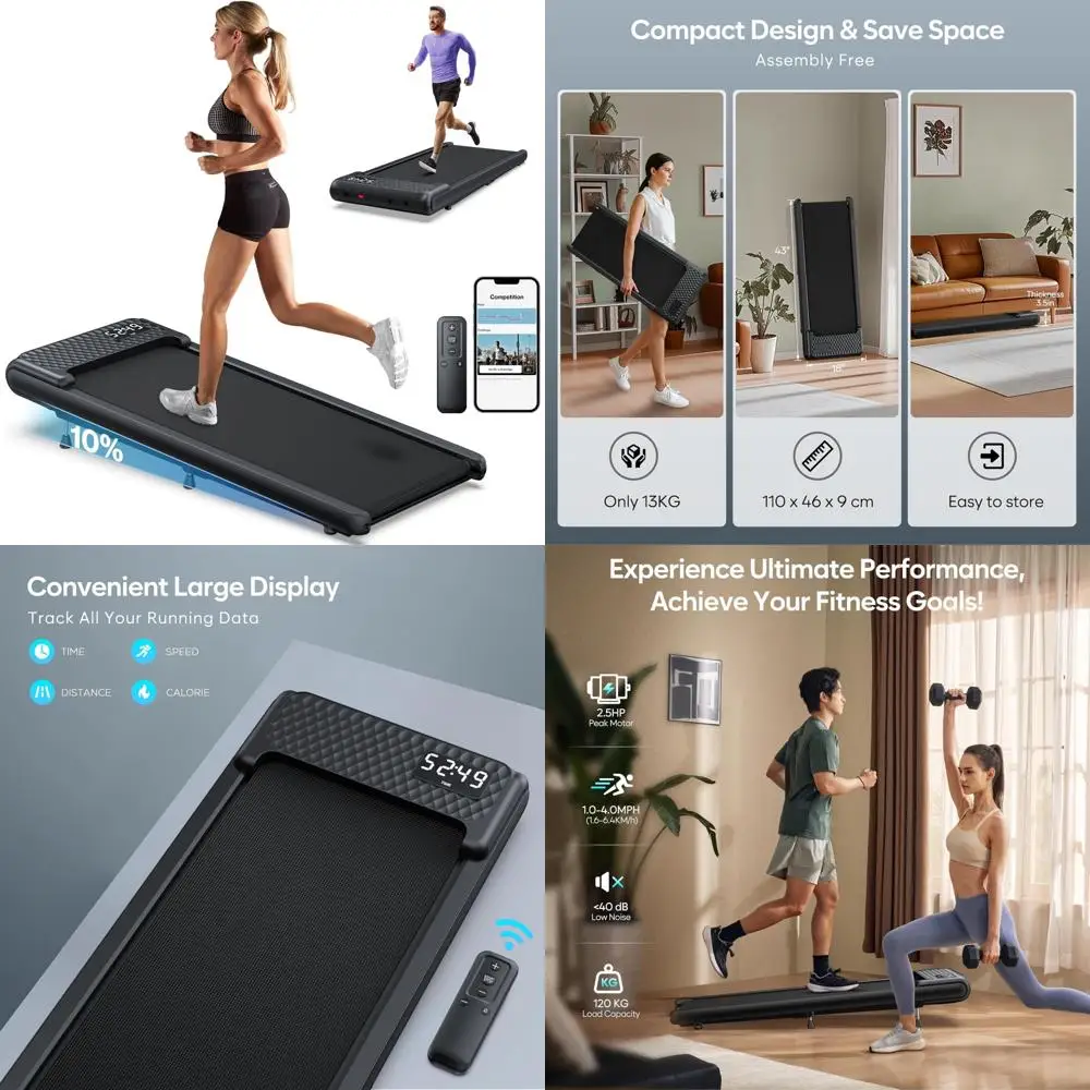 وسادات المشي المائلة 10% قابلة للإمالة للمكتب المنزلي، مطاحن مدمجة تحت المكتب مع وضع المشي لمسافات طويلة والتسلق، مثالية للجزء الصغير