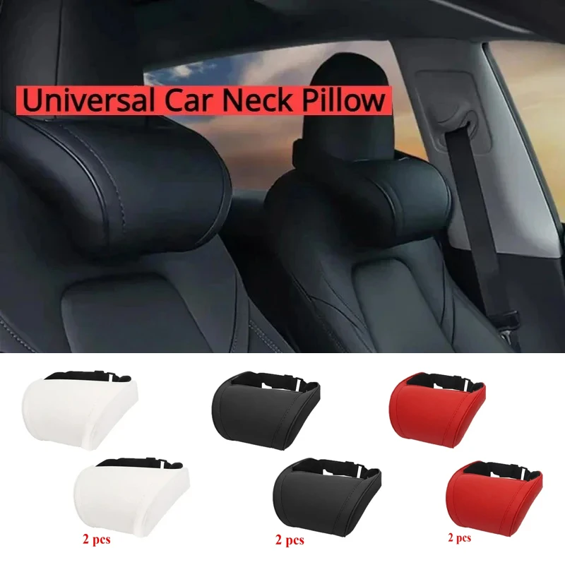 

Neck Pillow for Tesla Model 3/Y/S/X/3+ Soft Comfortable Cushion Leather Neck Support Car Seat Headrest Car Interior Accessories