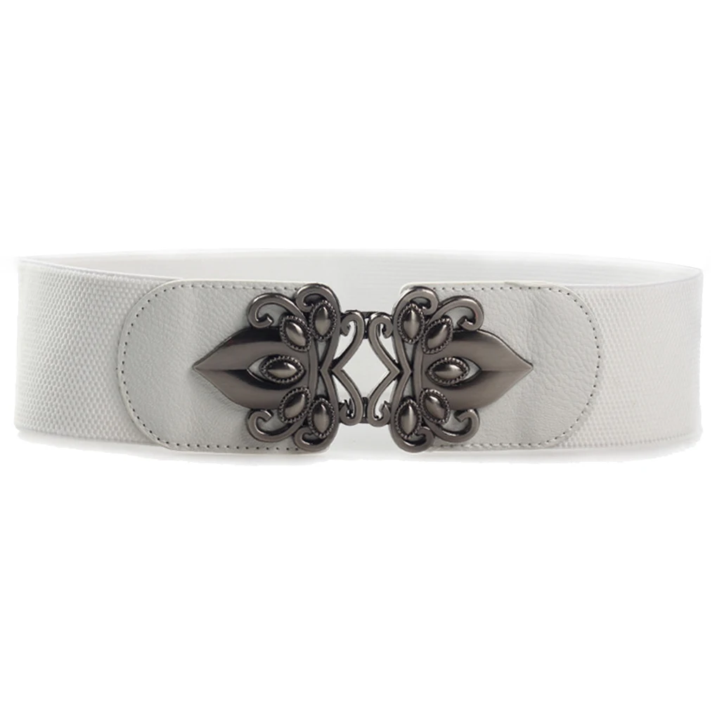 Tailleband Vintage Stijl Stretch Met Gesp Riem Brede Faux Lederen Bandjes Cinch Riemen Voor Jurken Jeans Broek