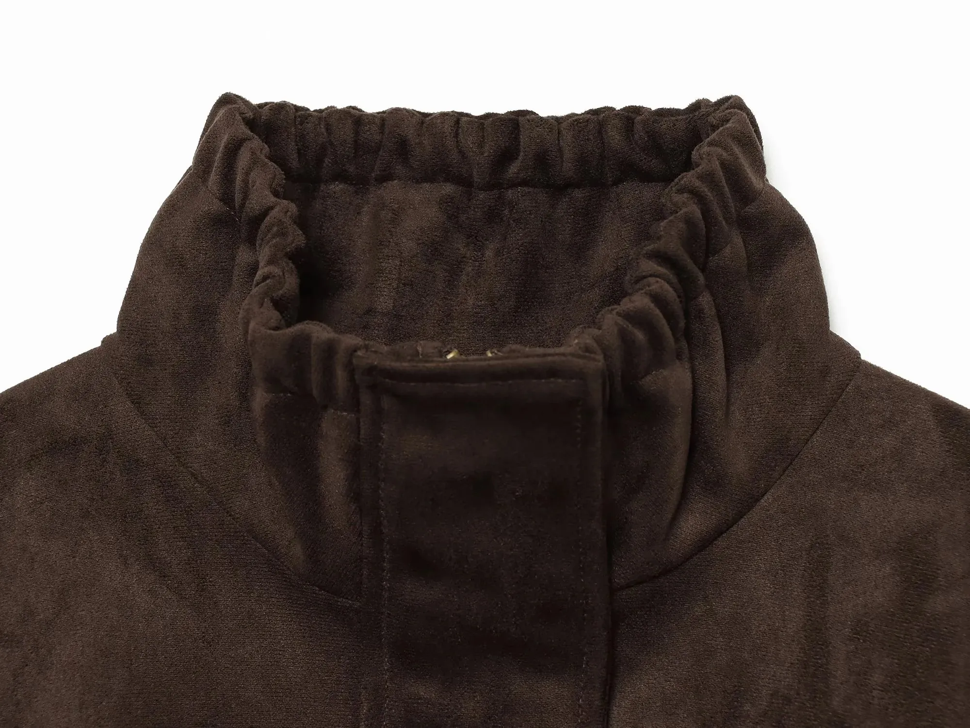 Damen 2026 Herbst Winter Retro Elegante Jacke Damen Kunstwildleder Lässiger Schicker Reißverschluss-Mantel Trendiger Streetwear-Pendlermantel Brauner Damenmantel – Detail 6
