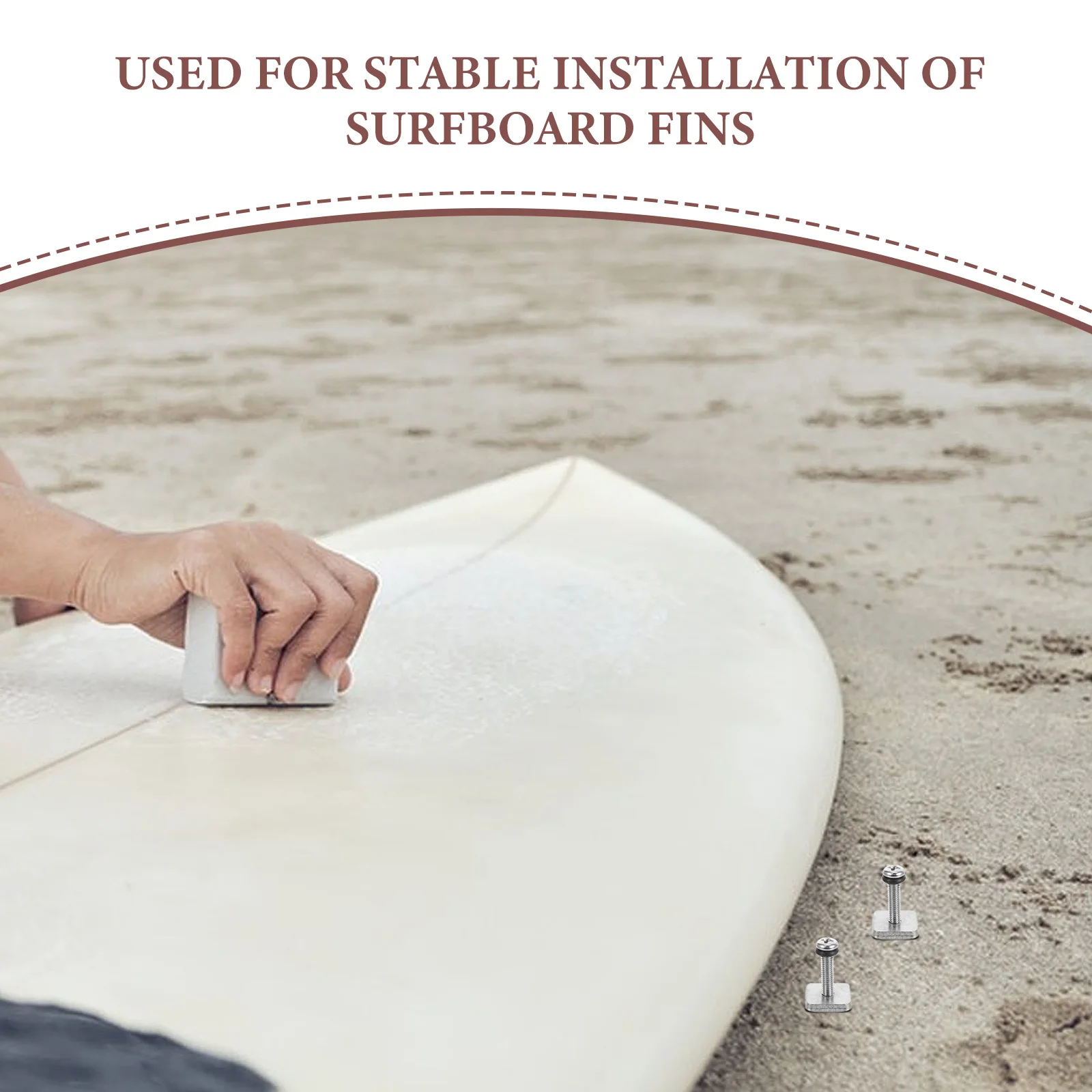 6 個 M4 ステンレス鋼サーフボードフィンネジクロスヘッド耐久性のある耐食性サーフィンアクセサリーパドルボードフィン