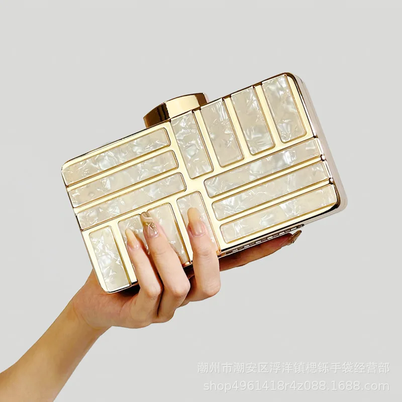 

Luxury Design High Quality Ladies Clutch Acrylic Shoulder Crossbody Chain Evening Bag Fashion Wedding Bag Women's Bag Wallet
