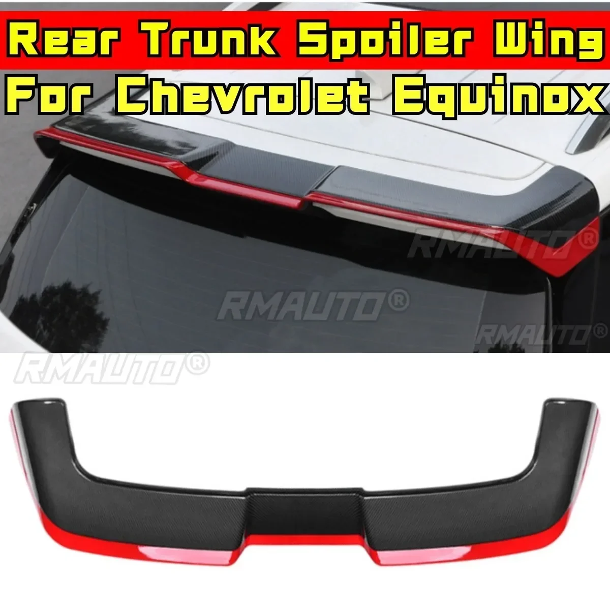 For Chevrolet Equinox Body Kit Rear Spoiler Rear Wing Glossy Black Red Sport Style Trunk Spoiler Trunk Wing Car Accessories