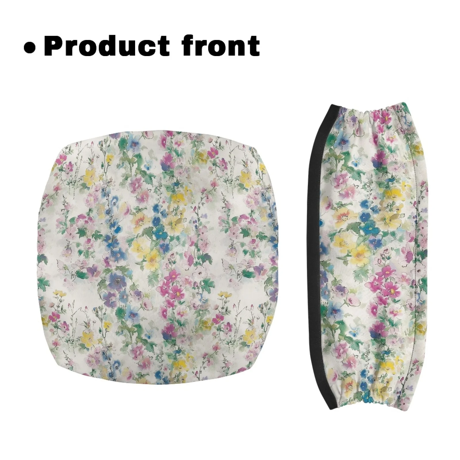 Coloranimal Drawstring Closure Machine Washable 2PCS Walker Protection Decor Covers for Family for Outdoor Watercolor Floral