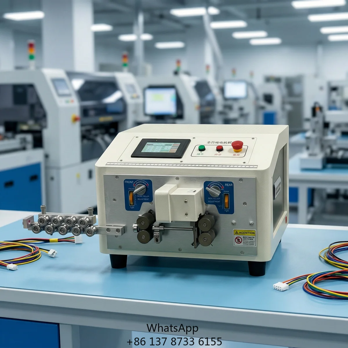 4550pcs/h High Speed 6mm2 Automatic Wire Stripping Machine AWG10-32 Computer Controlled Cable Cutter And Stripper Equipment